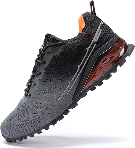 Kricely Men's Trail Running Shoes Fashion Walking Hiking Sneakers for Men Tennis Cross Training Shoe Outdoor Snearker Mens Casual Workout Footwear