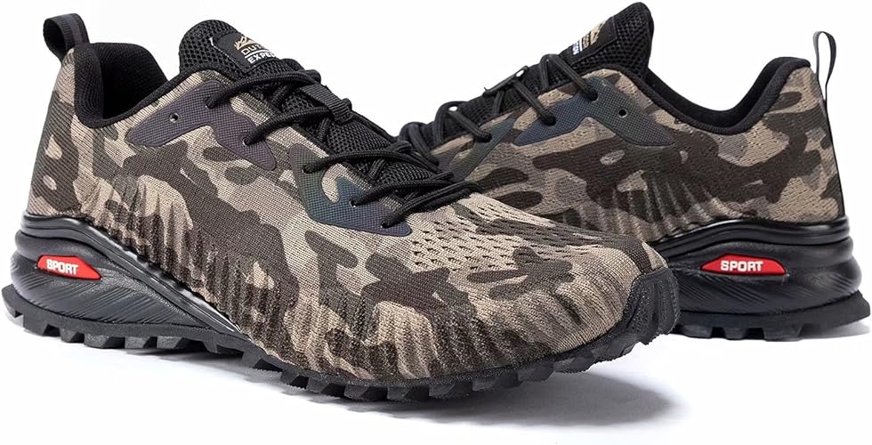 Kricely Men's Trail Running Shoes Fashion Walking Hiking Sneakers for Men Tennis Cross Training Shoe Outdoor Snearker Mens Casual Workout Footwear