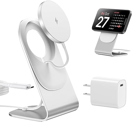Magnetic Wireless Charger for Apple Series, Mag-Safe Charger Stand 15W Fast Wireless Charging Stand/Pad for iPhone 15 14 13 12 Pro Max Mini, Airpods(with 20W USB-C PD Adapter) Mag Chargers