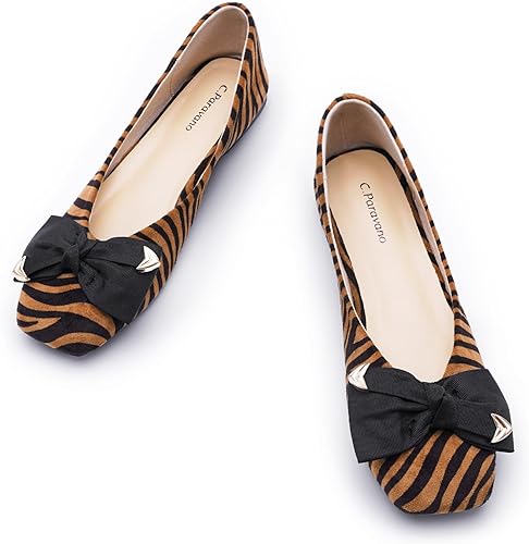 C.Paravano Women's Flats | Square Toe Flats for Women | Flat Shoes | Womens Ballet Flats | Slip On Dress Flats
