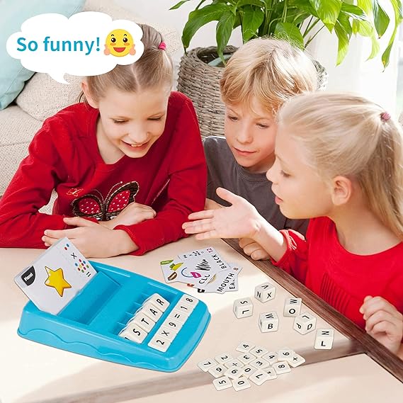 Educational Toys for Kids Ages 3-8, Matching Letter Spelling Game ABC Learning, Easter Children’s Day Halloween Xmas Birthday Party Gifts for 3 4 5 6 7 8 Year Olds Boys and Girls Light Blue Visit the 