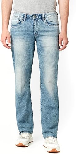 Buffalo David Bitton Men's Relaxed Straight Leg Driven Jean with Stretch Fabric