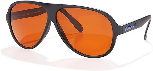 BluBlocker, Black Original Aviator Sunglasses with Polarized, Scratch Resistant Lens | Blocks 100% of Blue Light and UVA & UVB Rays | Retro | Gender Neutral - for Men, Women & Everyone | 0406K |