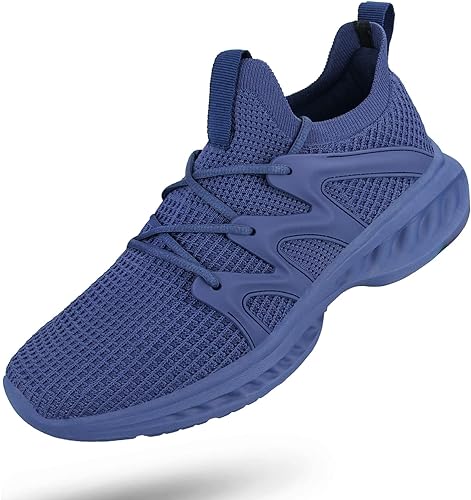 Pujcs Mens Slip on Walking Shoes Non Slip Breathable Lightweight Seakers Athletic Tennis Running Shoes for Gym Travel Jogging