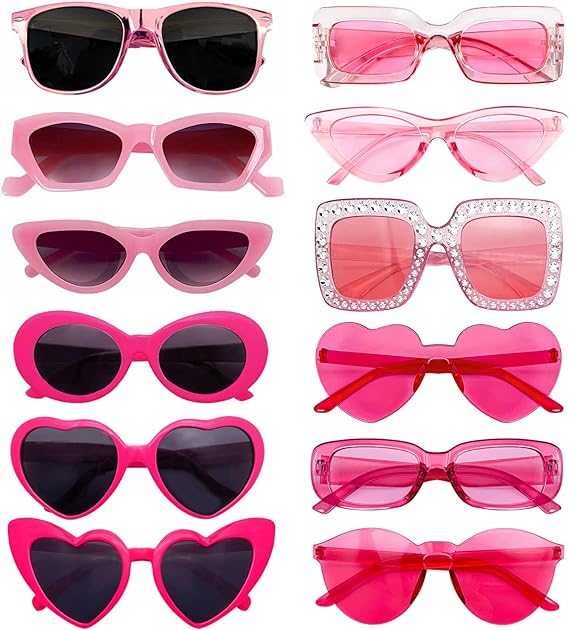 SUNOVELTIES 12 Mixed Style Sunglasses Classic Retro Party Favors Eyewear Costume Accessories Bulk Glasses for Unisex Adult