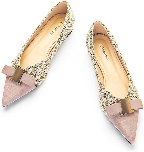 C.Paravano Women’s Flats I Flat for Women Leather I Pointed Toe Flats I Ballet Flats for Women I Slip on Dressy Flats