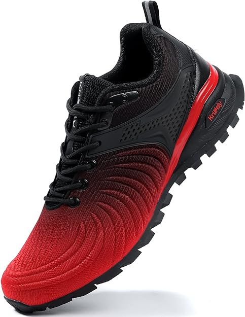 Kricely Men's Walking Shoes Breathable Lightweight Fashion Sneakers Non Slip Sport Gym Jogging Trail Running Shoes