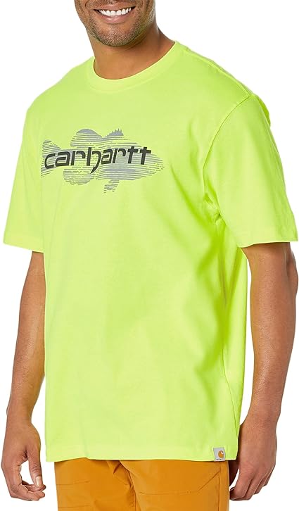 Carhartt Men's Loose Fit Heavyweight Short Sleeve Fish Graphic T-Shirt