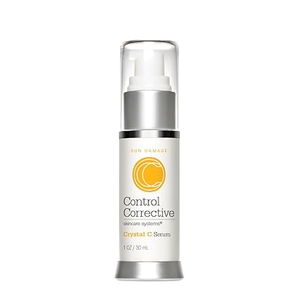 CONTROL CORRECTIVE Crystal C Serum, 1 Oz - Brightens, Hydrates & Fights Daily Photodamage, Hyaluronic Acid & Vitamin C, Lightweight Concentrated Serum For Brightening, Improves The Health Of The Skin