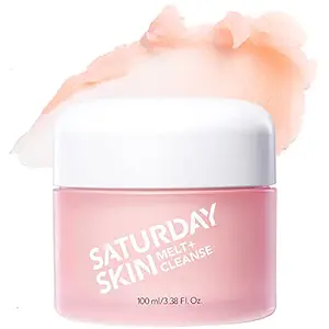 Saturday Skin Melt Cleanse Makeup Remover Balm Daily Cleansing Facial Balm to Oil Double Face Wash Vegan Remove Waterproof Makeup and Mascara