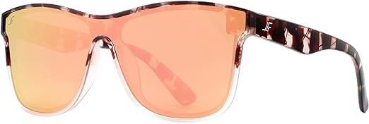 Polarized Sunglasses for Women and Men, Trendy Oversized Square One Piece Lens Sun Glasses UV Blocking RFS8208