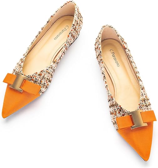 C.Paravano Women’s Flats I Flat for Women Leather I Pointed Toe Flats I Ballet Flats for Women I Slip on Dressy Flats