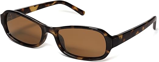 VANLINKER Retro Rectangle Polarized Sunglasses for Women Men Small 90s Style Vintage Trendy Rectangular Sun Glasses VL9806