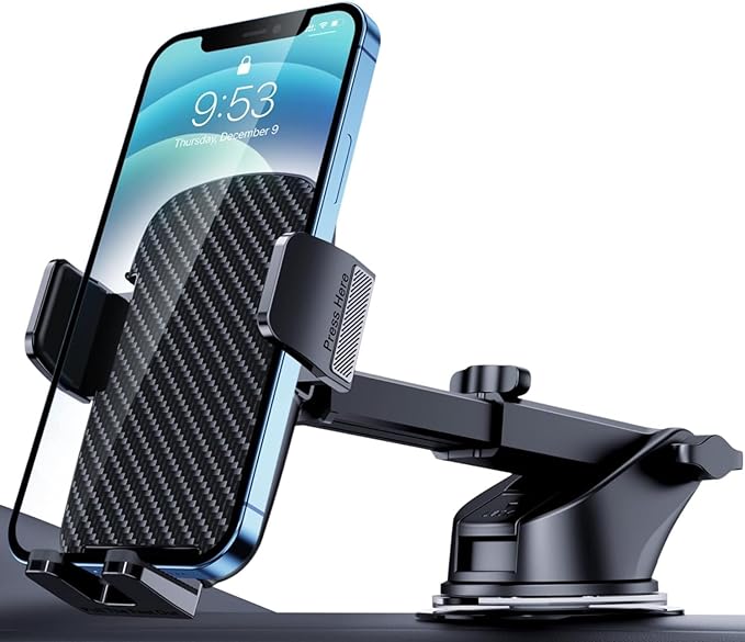 Phone Holder for Car [Military-Grade Suction]Phone Stand for Car Phone Holder Mount [Super Stable] Automobile Cell Phone Holder Car Mount for iPhone Universal Car Dashboard Mount Fit All Phone