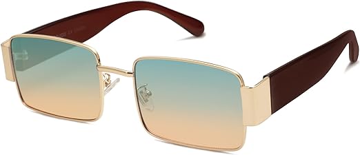SOJOS Fashion Rectangle Sunglasses for Women Men Retro Vintage Narrow Sun Glasses SJ1162