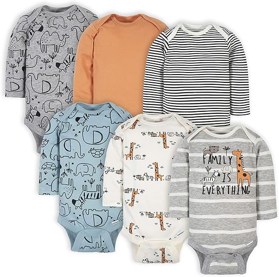 Gerber Baby Boys 6-pack Long-sleeve Onesies Bodysuit
