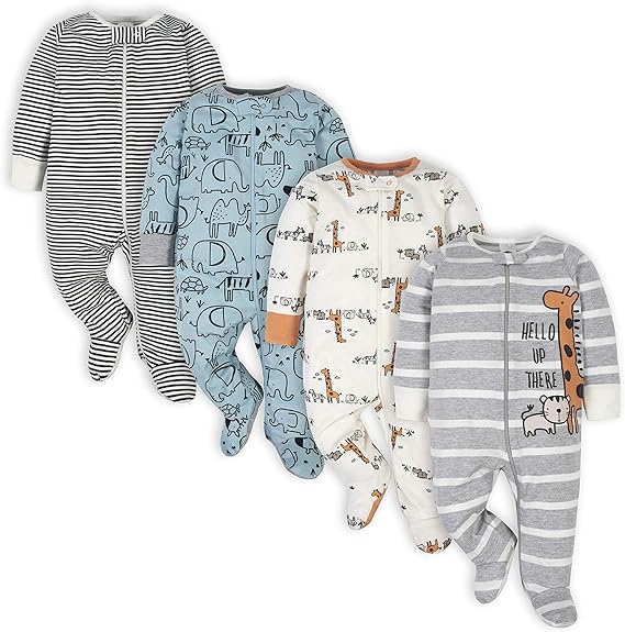 Gerber Baby Boys 4 Pack Sleep 'N Play Footie