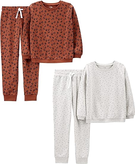 Simple Joys by Carter's Girls' 4-Piece Sweatshirt Set
