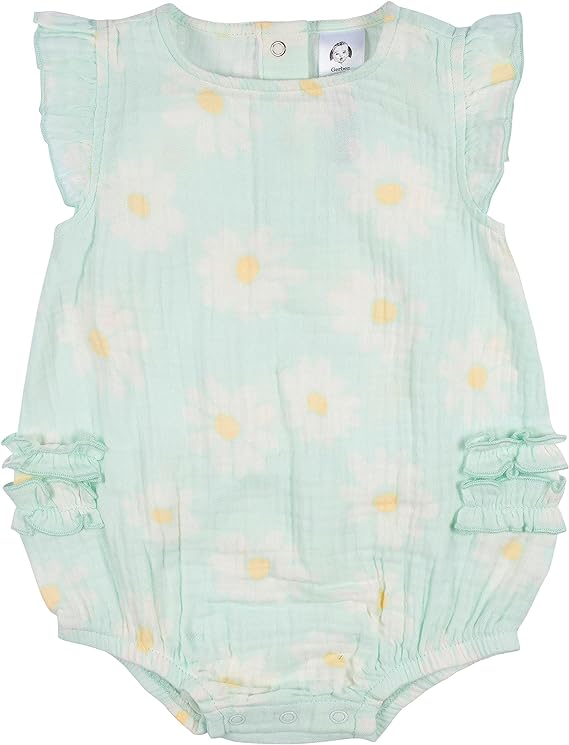 Gerber baby-girls Sleeveless Ruffle Romper