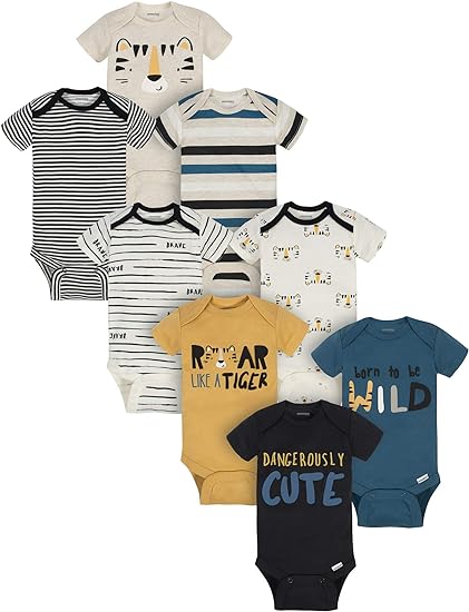 Onesies Brand baby-boys 8-pack Short Sleeve Mix & Match Bodysuits