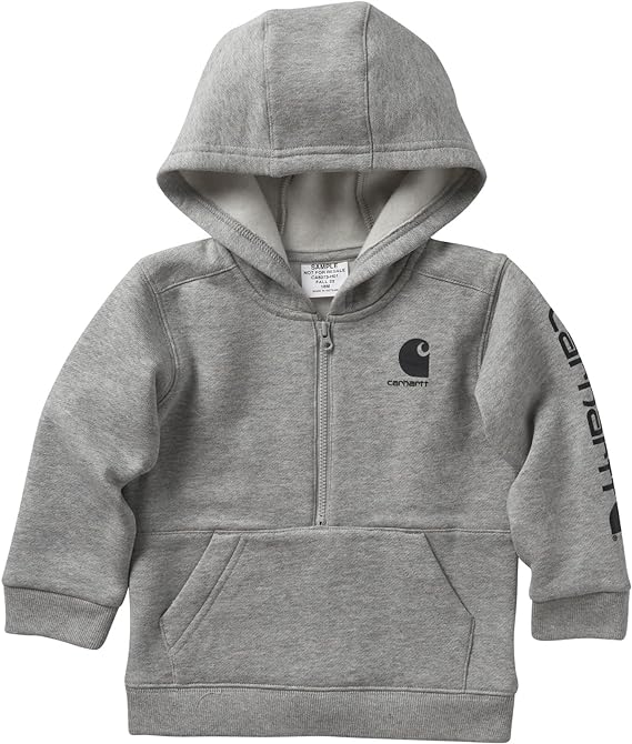 Carhartt Boys' Long-Sleeve Half-Zip Hooded Sweatshirt