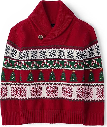 The Children's Place Baby Boys' and Toddler Long Sleeve Holiday Sweater