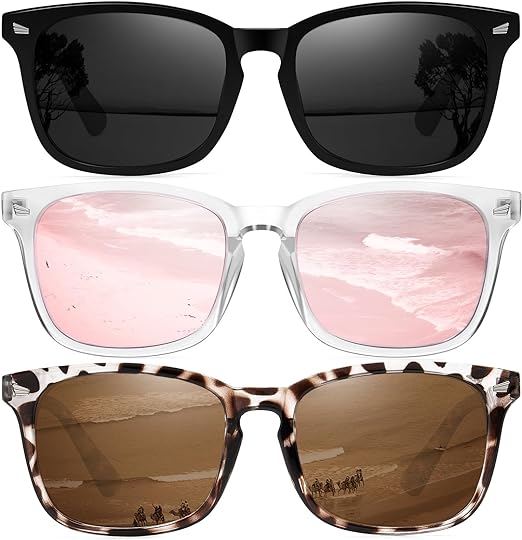 Ougenni Sunglasses Womens Trendy Classic Retro Style Polarized Sunglasses for Women and Men UV Protection