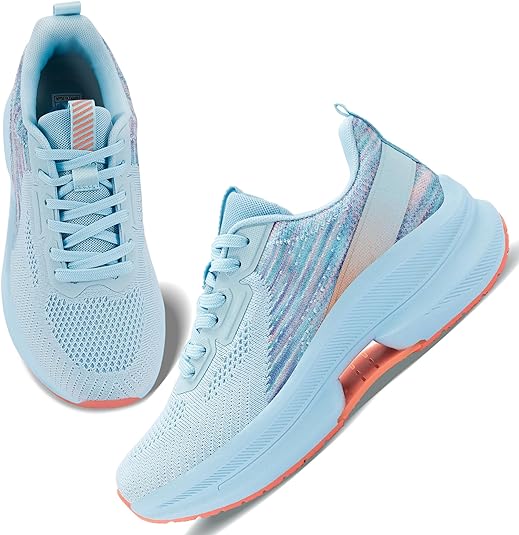 WONESION Women's Non Slip Walking Running Shoes Lightweight Athletic Tennis Sport Fashion Sneakers for Gym Work Nursing