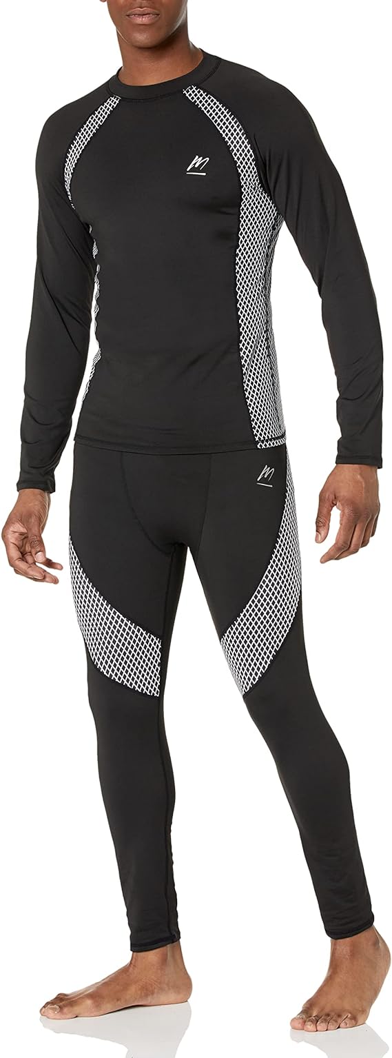 MeetHoo Thermal Underwear Set for Men Long Johns Base Layer Winter Ski Hunting Cold Gear Warm Top Bottom