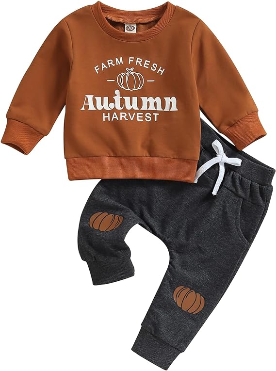 Toddler Baby Boy Fall Clothes Lets Go On An Adventure Mountain Sweatshirt Pant Cute Infant Newborn Winter Outfit Set