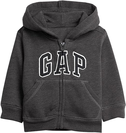 GAP Baby Boys' Playtime Favorites Logo Full Zip Hoodie Hooded Sweatshirt