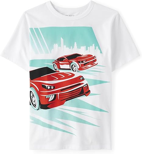 The Children's Place Baby Boys' Short Sleeve Vehicle Graphic T-Shirt