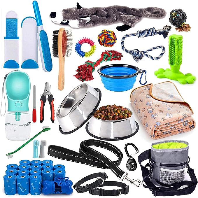 Lobeve [Upgrade Version] Puppy Kit,39 Pack Puppy Essential Starter Kit for Small and Medium Dogs,Perfect Welcome Home Gift for New Puppies