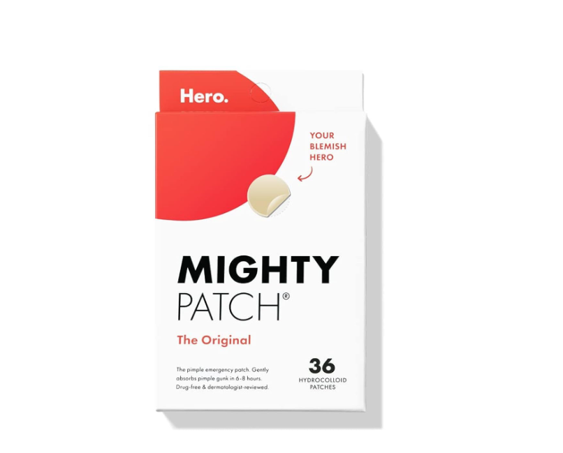 Mighty Patch Hero Cosmetics Original Patch - Hydrocolloid Acne Pimple Patch for Covering Zits and Blemishes, Spot Stickers for Face and Skin (36 Count)