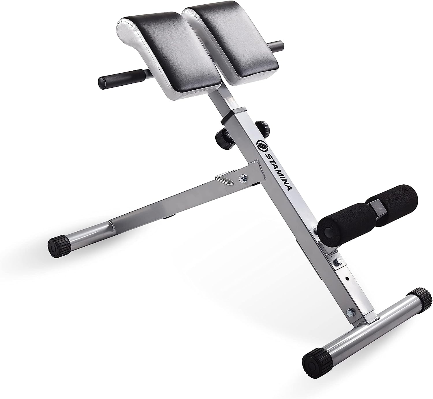 Stamina Hyperextension Bench 2014 - Adjustable and Foldable Exercise Bench Roman Chair with Smart Workout App - Up to 250 lbs Weight Capacity