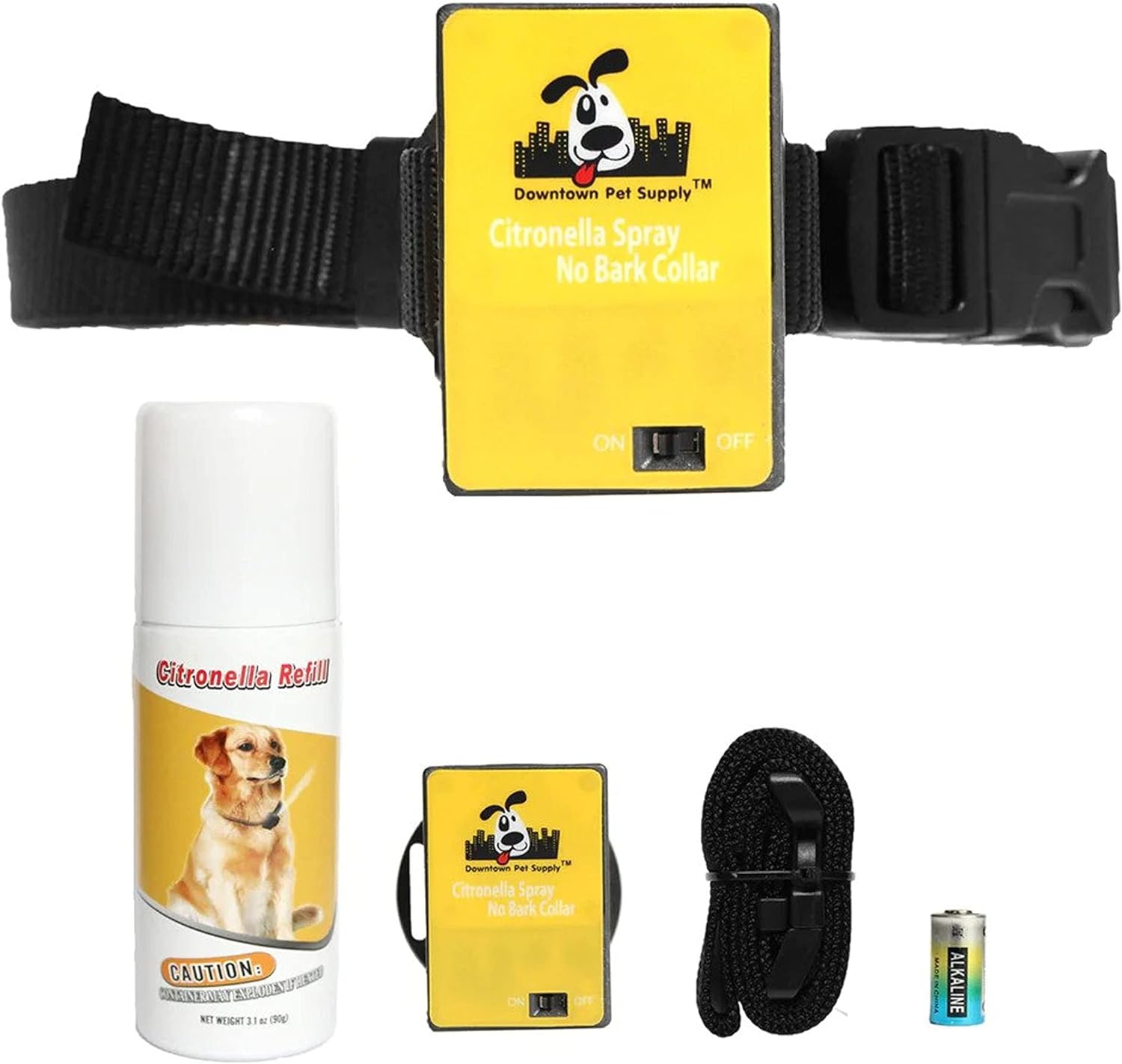 Downtown Pet Supply Citronella Bark Collar for Dogs - Humane No Shock No Bark Dog Training Collar Set with Citronella Spray - Anti Barking Dog Bark...