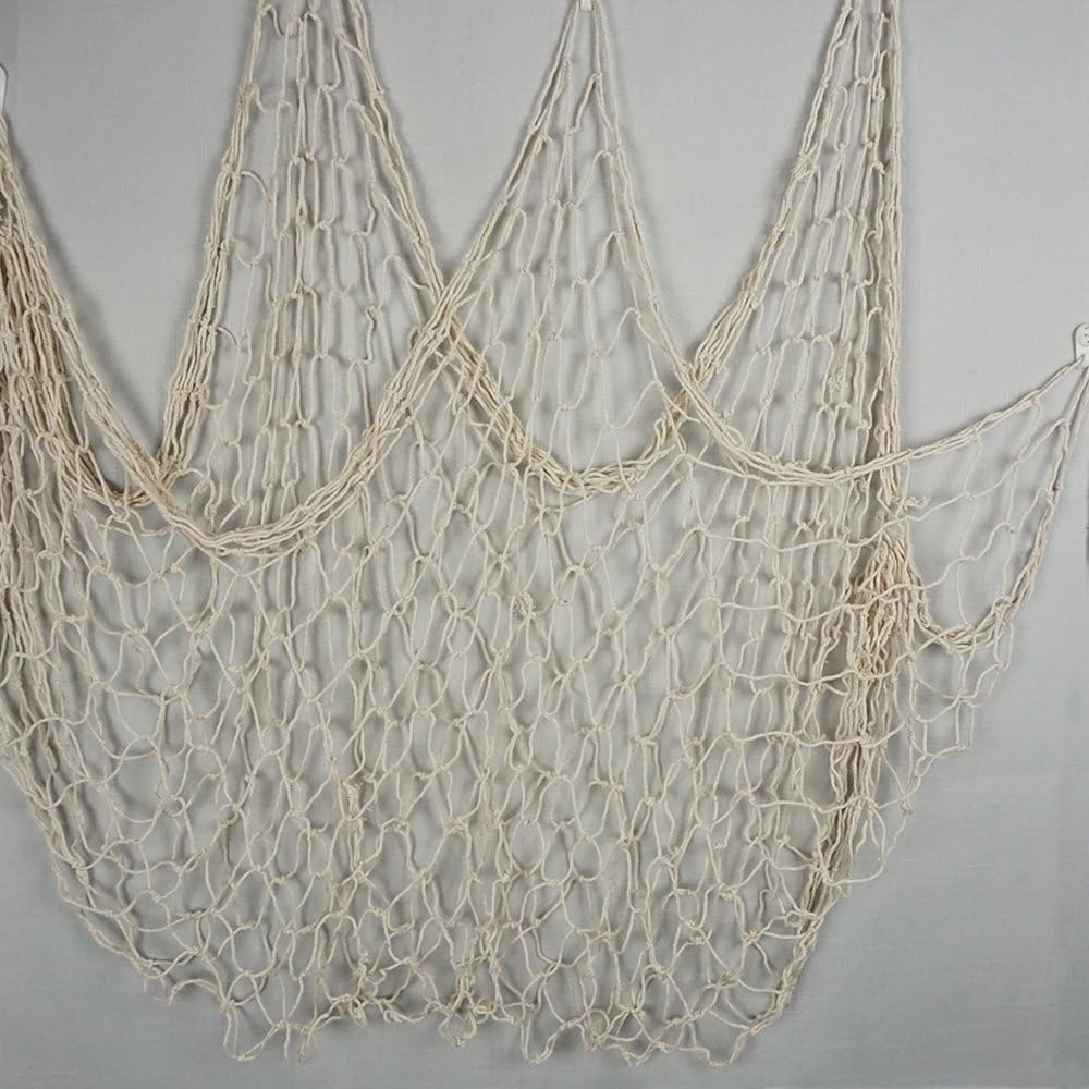 Bilipala Fishing Net Decor,Fishing Net, Wall Hangings Decor,Mediterranean Style Photographing Decoration, Creamy White