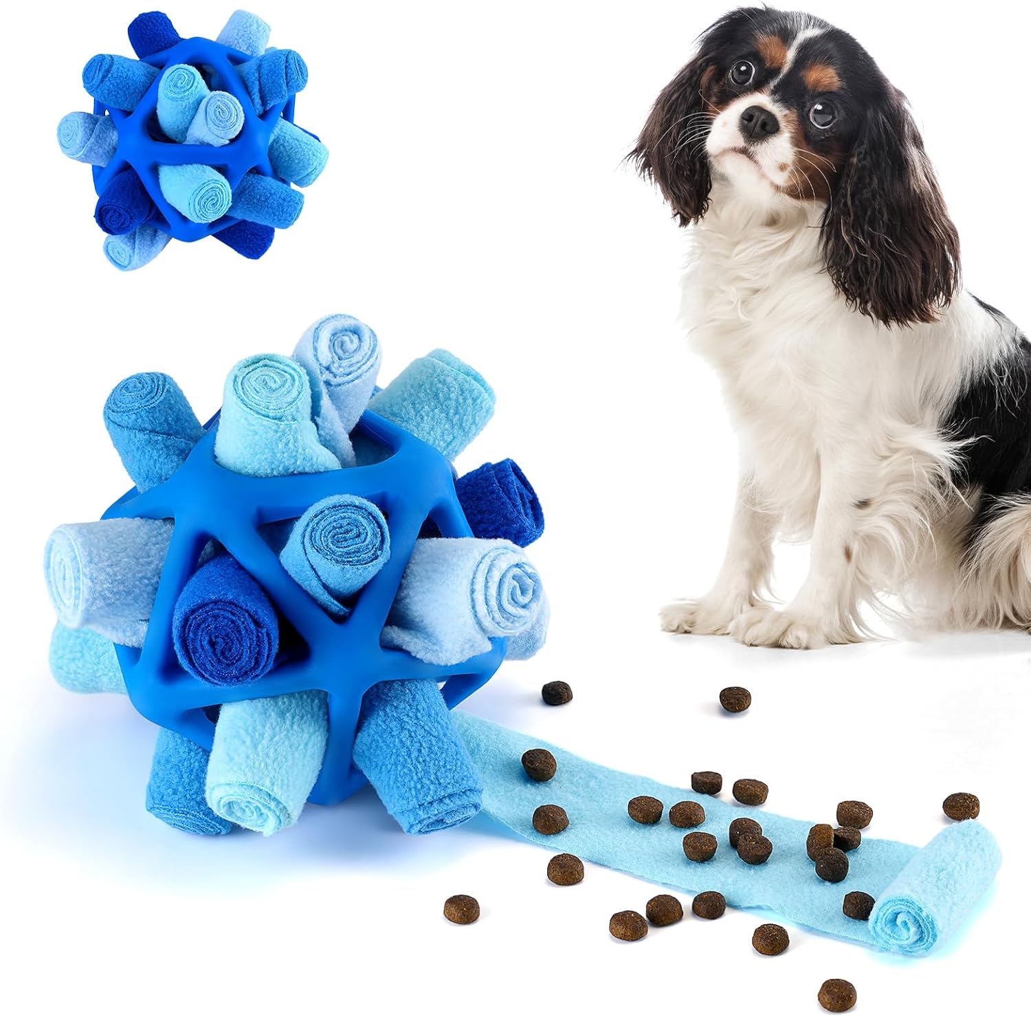 Tesytto Snuffle Ball Dog Toy New Structure Design Interactive Pet Doy Encourage Natural Foraging Skills Slow Food Interesting Training Bite Resistant Puppy...