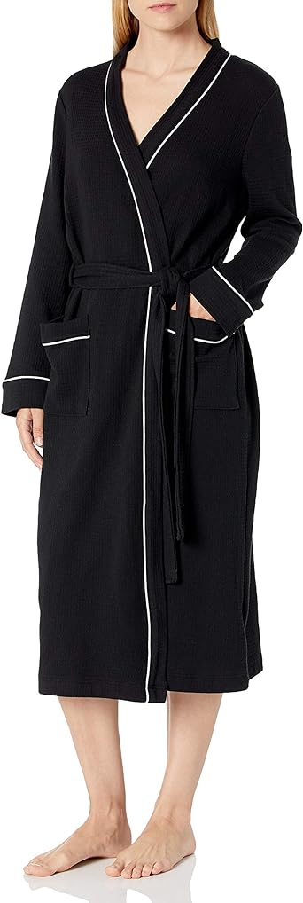 Amazon Essentials Women's Lightweight Waffle Full-Length Robe (Available in Plus Size)