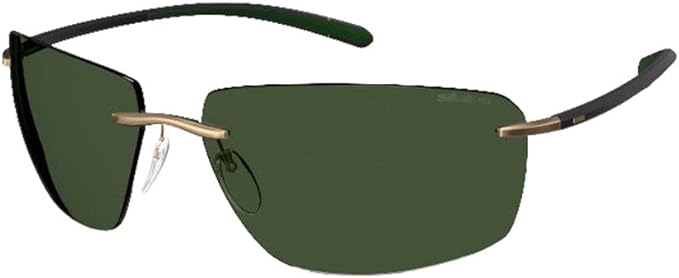 Silhouette BISCAYNE BAY 8727 Black Pine Green/Green one size fits all unisex Sunglasses