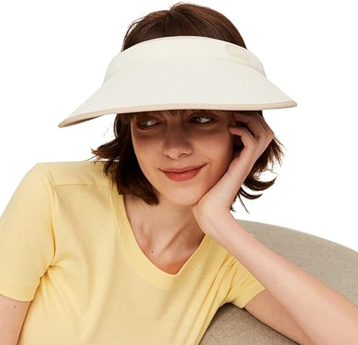 Sun Visor Hats Women Large Brim Summer UV Protection Beach Cap UPF50+ SLH3M088