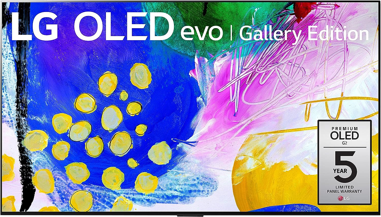 LG 83-Inch Class OLED evo Gallery Edition G2 Series Alexa Built-in 4K Smart TV, 120Hz Refresh Rate, AI-Powered, Dolby Vision IQ and Dolby Atmos, WiSA Ready,...