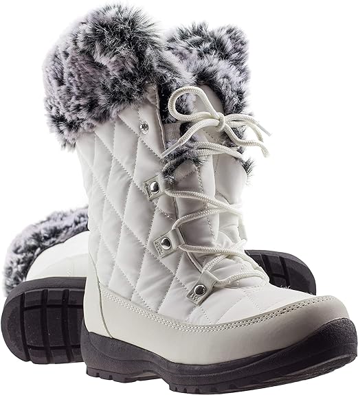 ArcticShield Women's Anna Warm Waterproof Insulated Comfortable Memory Foam Fur Winter Snow Boots