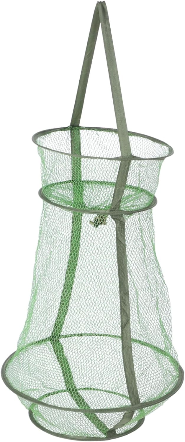 KOMBIUDA Folding Fish Basket Fishing Mesh Netting Fishing Guard Net Collapsible Mesh Fishing Net Mesh Fish Guards Fish Net Diving Fishing Net Fish Bag...