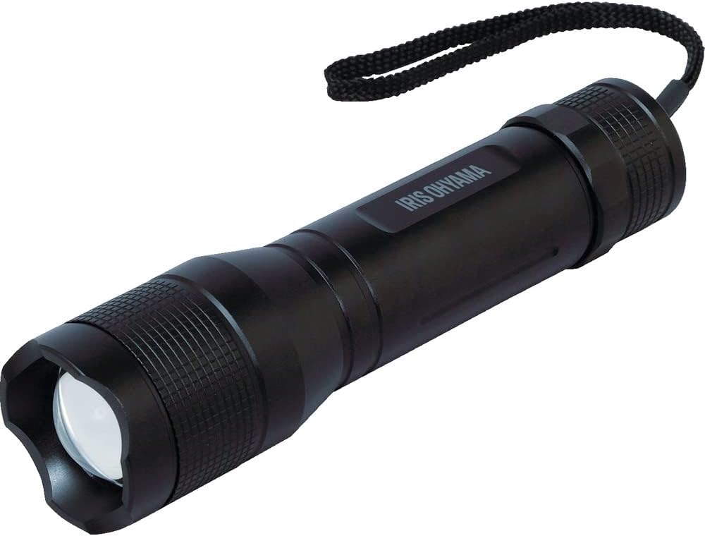 Iris Ohyama LWK-500Z LED Flashlight, Handy Light, Zoom Function, 500 Lumens, Strong, Disaster Preparedness, Camping, Mountain Climbing,