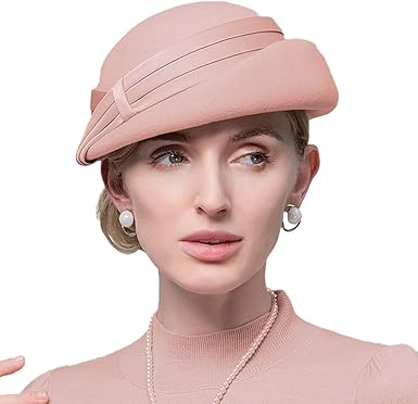 Women Wool Felt Ribbon French Fashion Vintage Millinery Beret Hats Top Cap Ladies Party Wedding Fedoras Chapeau