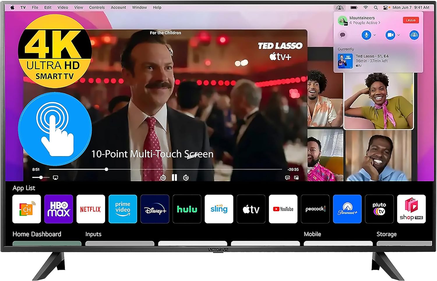 VictorVIZ (4K) Smart TV Touch Screen (Mac OS and Windows) (65-Inch)