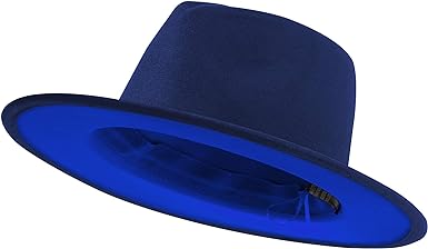 jingsha Fedora Hats for Men & Women Wide Brim Fedora Felt Panama Hat Men's Dress Hats with Belt Buckle