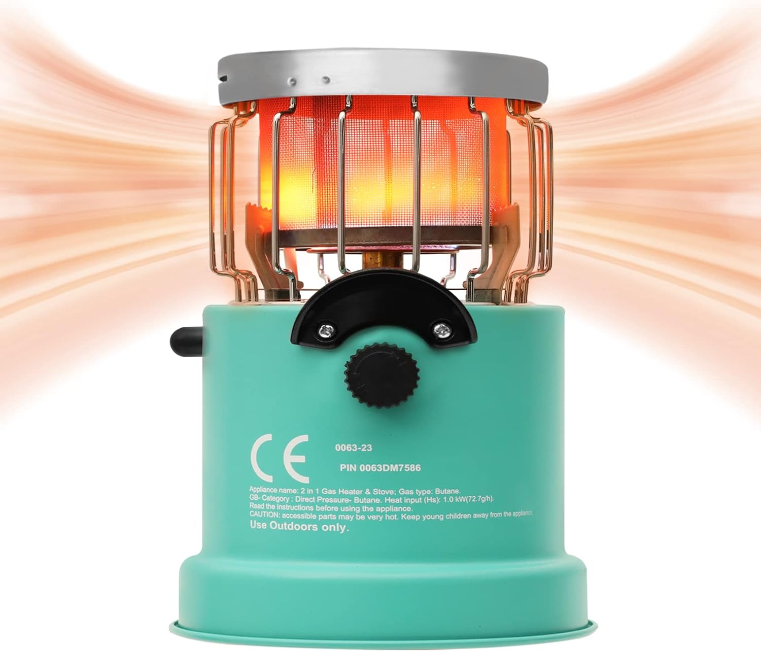 2 In 1 Camping Outdoor Propane Heater & Stove,Portable Propane Stove,Outdoor Camping Gas Stove,with ignition, For Outdoor Camping, Ice Fishing, Picnic,...