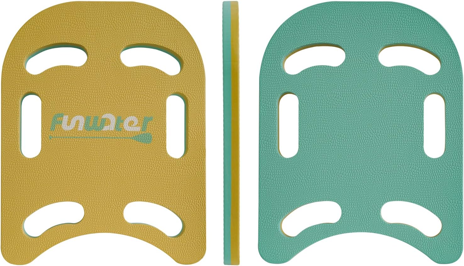 FunWater Swim Kickboard, 14"/18" Swim Training kickboard with Non-Slip Edges and 6 Integrated Hole Handles, Lightweight EVA Board, Suitable for...